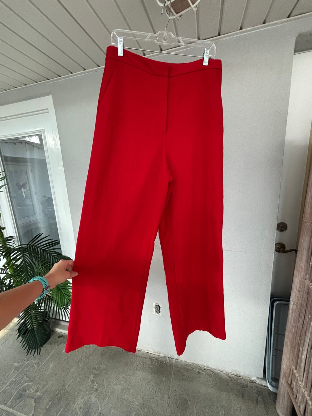 Worthington Red Wide Leg Pants Trousers Size 12